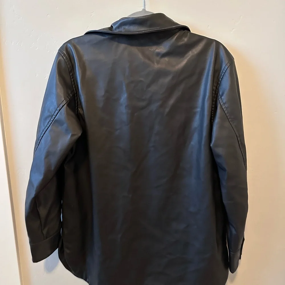 H&M Black Leather-Style Jacket - Picture 4 of 4